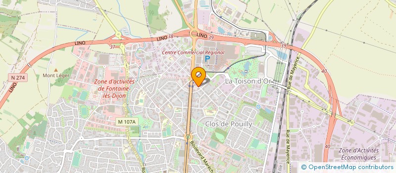 localisation de l'entreprise MONSIEUR YANN KAUFFMANN à DIJON