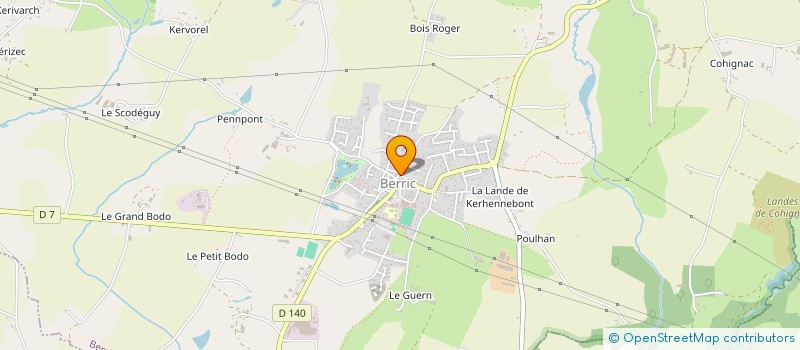 localisation de l'entreprise MONSIEUR YANN KERGOET  BERRIC