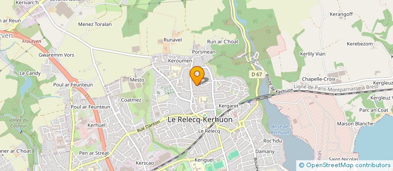 localisation de l'entreprise MONSIEUR YANN KERHERVE  LE RELECQ-KERHUON