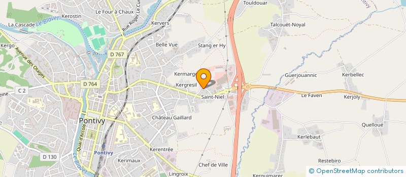 localisation de l'entreprise MONSIEUR YANN KERVADEC  PONTIVY