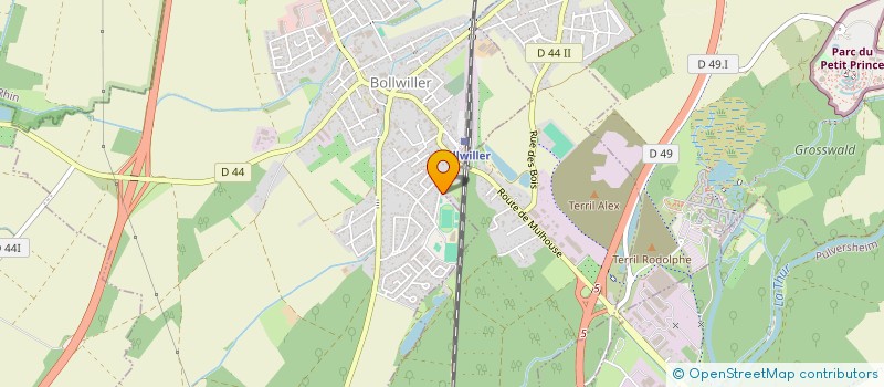 localisation de l'entreprise MONSIEUR YANN KOHLER  BOLLWILLER