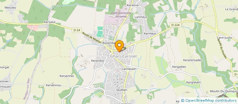 localisation de l'entreprise MONSIEUR YANN LE BRETON  CLOHARS-CARNOET