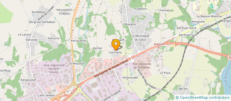 localisation de l'entreprise MONSIEUR YANN LE GOUALLEC à CAUDAN