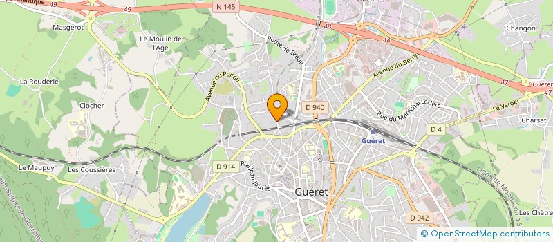 localisation de l'entreprise MONSIEUR YANN LE LAY  GUERET