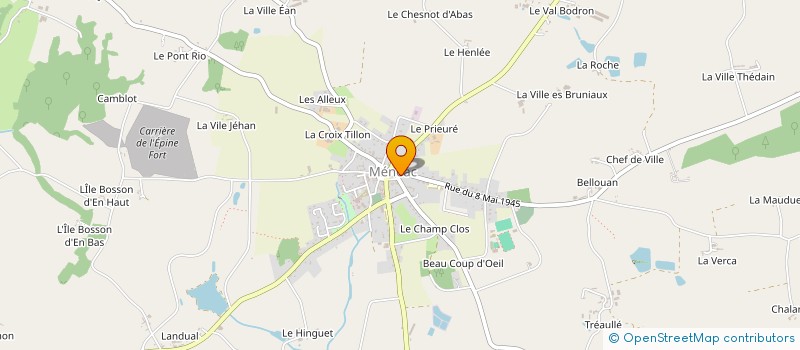 localisation de l'entreprise MONSIEUR YANN LE NAOUR  MENEAC