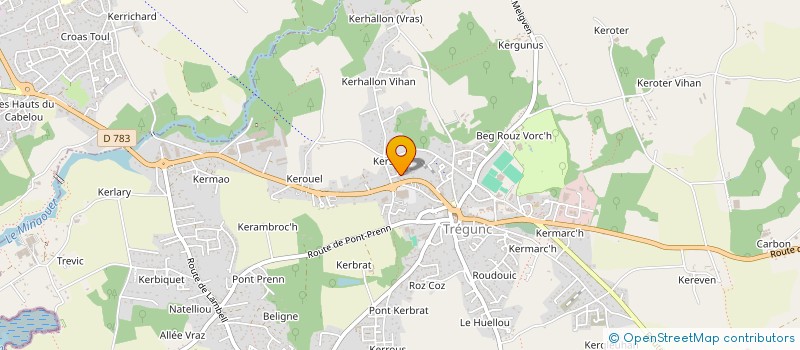 localisation de l'entreprise MONSIEUR YANN LE PAGE  TREGUNC