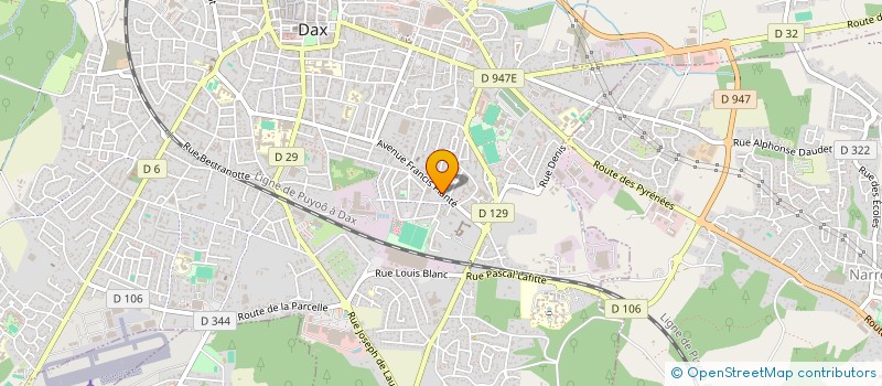 localisation de l'entreprise MONSIEUR YANN LE QUEFFELEC  DAX
