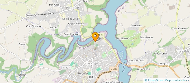 localisation de l'entreprise MONSIEUR YANN LE TACON  TREGUIER