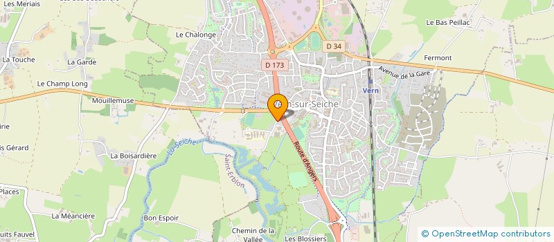 localisation de l'entreprise MONSIEUR YANN LE TRAON  VERN-SUR-SEICHE