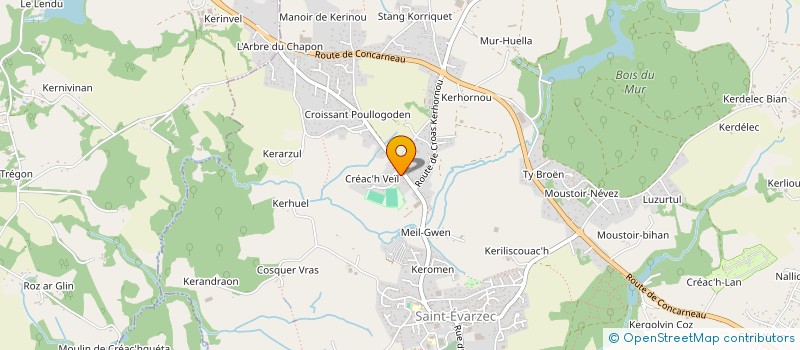 localisation de l'entreprise MONSIEUR YANN LEFEBVRE  SAINT-EVARZEC