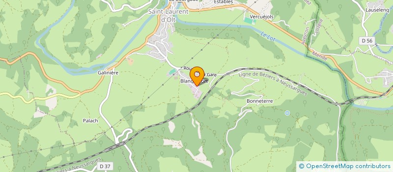 localisation de l'entreprise MONSIEUR YANN LEROY  SAINT-LAURENT-D'OLT