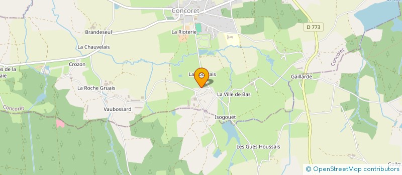 localisation de l'entreprise MONSIEUR YANN LOPIN  CONCORET