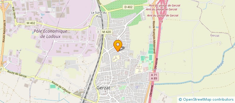 localisation de l'entreprise MONSIEUR YANN MARCHETTI  GERZAT