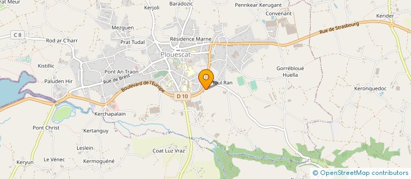 localisation de l'entreprise MONSIEUR YANN MORVAN  PLOUESCAT