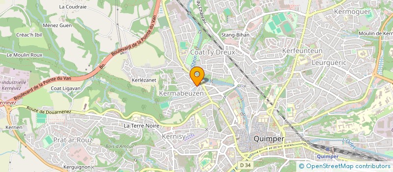 localisation de l'entreprise MONSIEUR YANN PAULET à QUIMPER