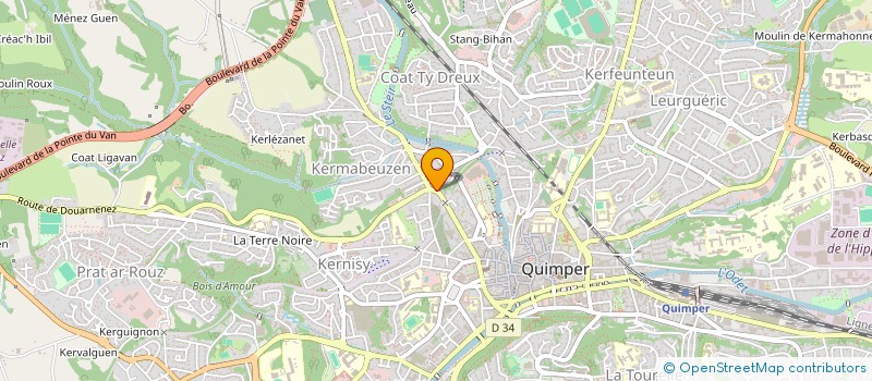 localisation de l'entreprise MONSIEUR YANN PAULT à QUIMPER