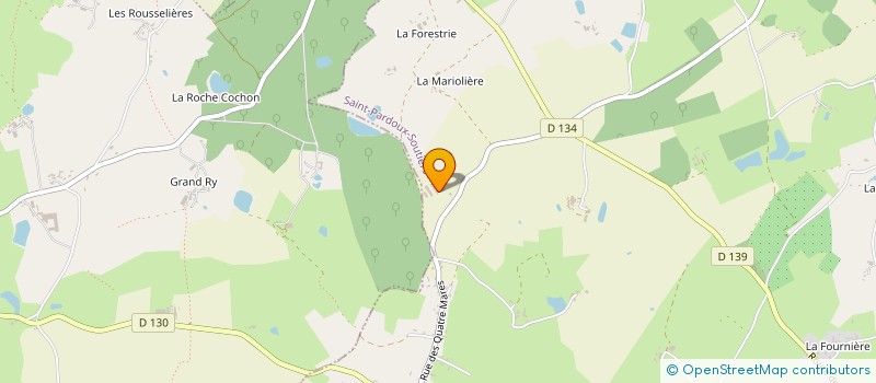 localisation de l'entreprise MONSIEUR YANN PERRON à SAINT-PARDOUX-SOUTIERS
