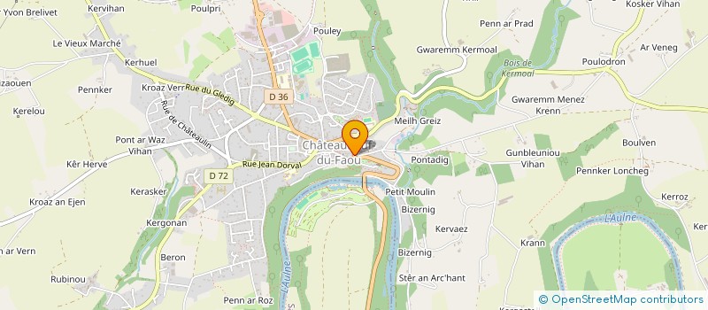 localisation de l'entreprise MONSIEUR YANN PLOE à CHATEAUNEUF-DU-FAOU