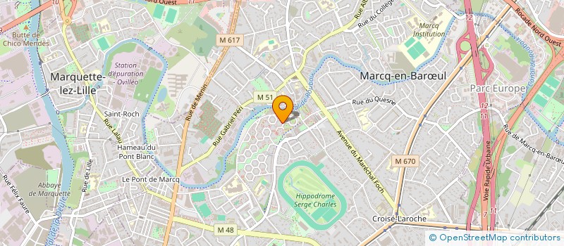 localisation de l'entreprise MONSIEUR YANN PLOMION à MARCQ-EN-BARŒUL