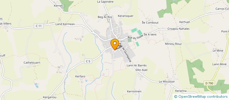 localisation de l'entreprise MONSIEUR YANN PRIGENT  QUERRIEN