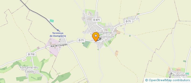 localisation de l'entreprise MONSIEUR YANN QUINCHON  DOMPIERRE-BECQUINCOURT