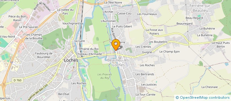 localisation de l'entreprise MONSIEUR YANN RAVINEAU  BEAULIEU-LES-LOCHES