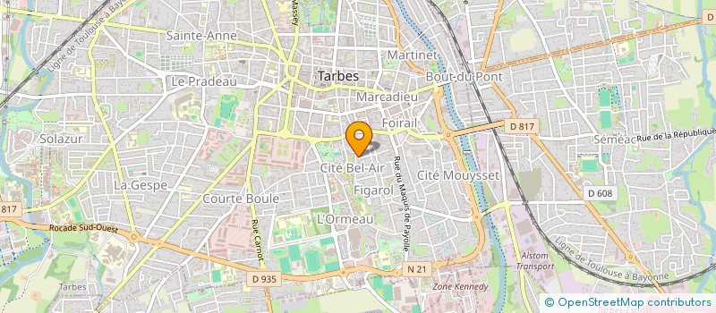 localisation de l'entreprise MONSIEUR YANN RIBEIRO  TARBES