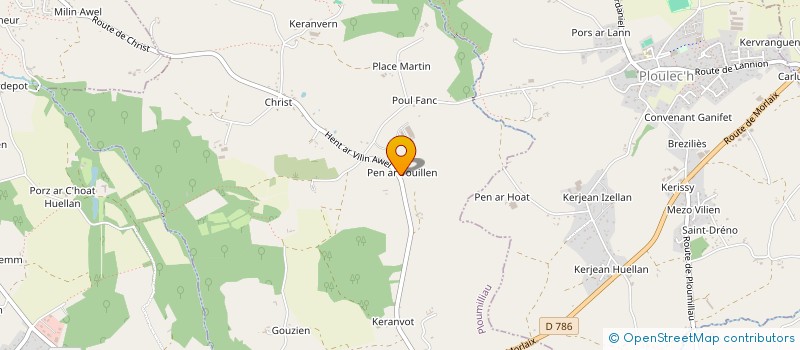 localisation de l'entreprise MONSIEUR YANN RIOU  PLOUMILLIAU