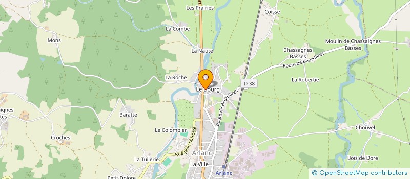 localisation de l'entreprise MONSIEUR YANN ROCHE  ARLANC