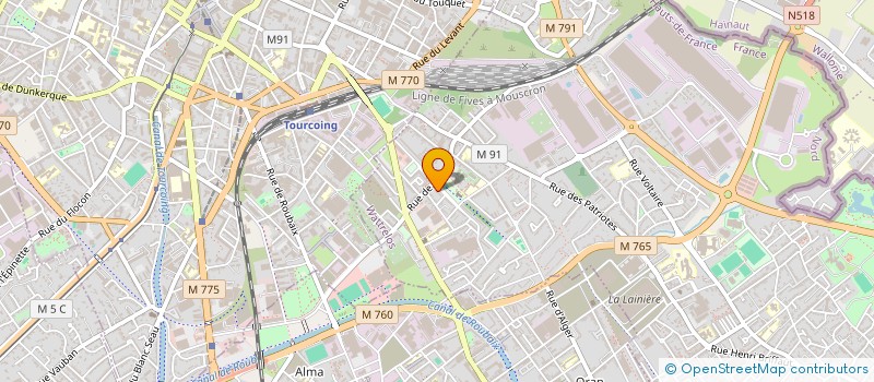 localisation de l'entreprise MONSIEUR YANN ROLLAND  WATTRELOS