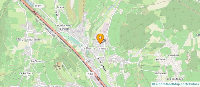 localisation de l'entreprise MONSIEUR YANN ROLLET  LA ROCHE-VINEUSE