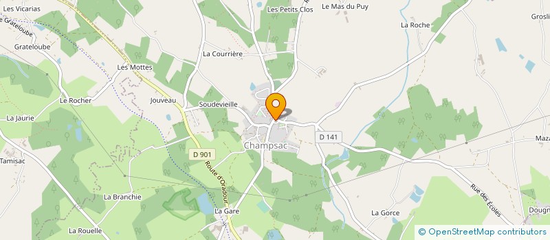 localisation de l'entreprise MONSIEUR YANN ROPARS  CHAMPSAC