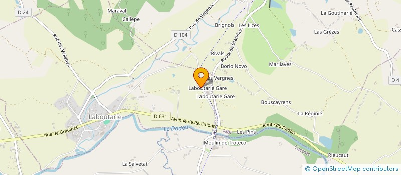 localisation de l'entreprise MONSIEUR YANN ROQUES  LABOUTARIE