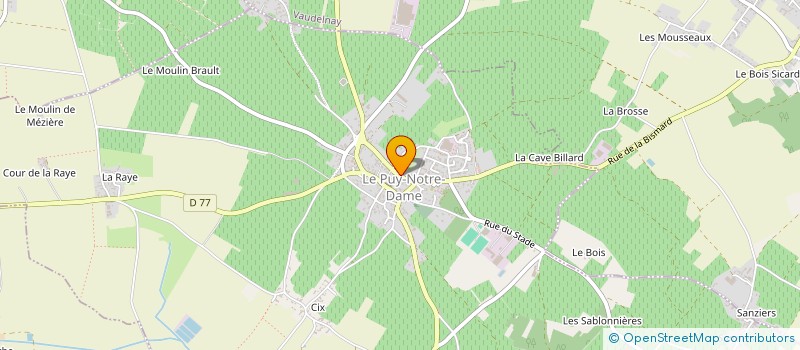 localisation de l'entreprise MONSIEUR YANN THIBAUD  LE PUY-NOTRE-DAME