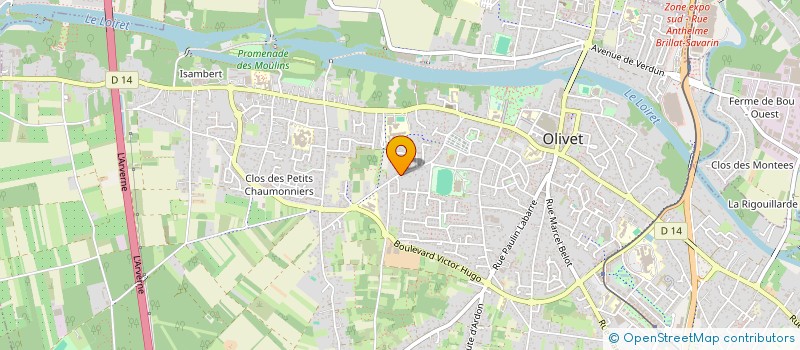 localisation de l'entreprise MONSIEUR YANN TRIFFAULT à OLIVET