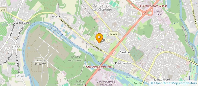 localisation de l'entreprise MONSIEUR YANN TRUFFANDIER à SAINT-YRIEIX-SUR-CHARENTE