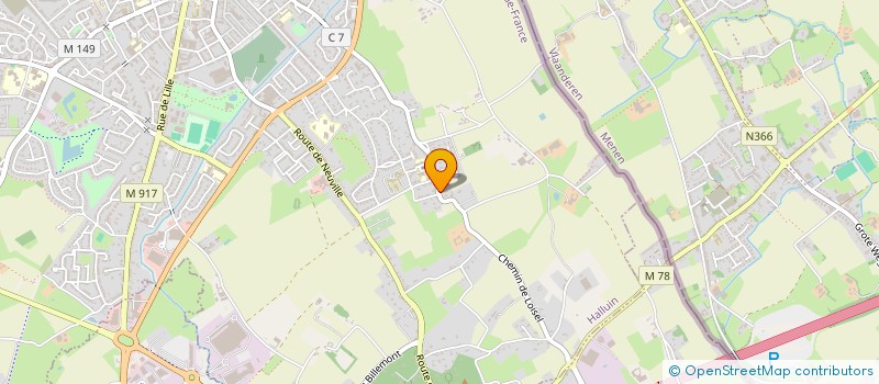 localisation de l'entreprise MONSIEUR YANN VANHOVE  HALLUIN