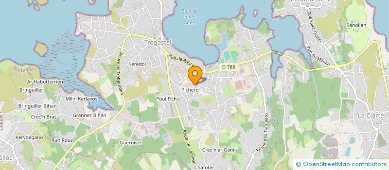 localisation de l'entreprise MONSIEUR YANN-YVES GUEVELOU  TREGASTEL