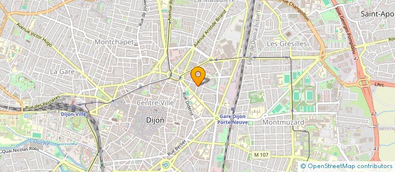 localisation de l'entreprise MONSIEUR YANN YVRAY  DIJON