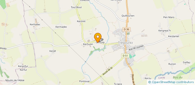 localisation de l'entreprise MONSIEUR YANNIC DEJEUX  TREGOUREZ