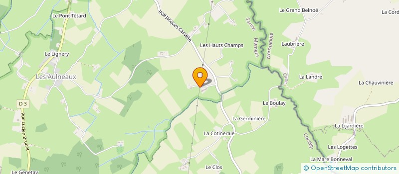 localisation de l'entreprise MONSIEUR YANNIC LANGLOIS  LES AULNEAUX