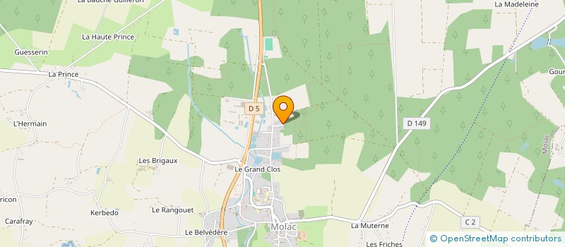 localisation de l'entreprise MONSIEUR YANNIC MILIN  MOLAC