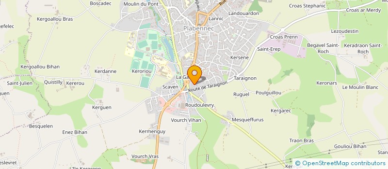 localisation de l'entreprise MONSIEUR YANNICK ABARNOU  PLABENNEC