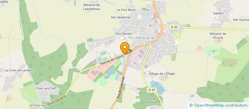 localisation de l'entreprise MONSIEUR YANNICK BABIN à HERBIGNAC