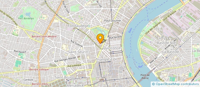 localisation de l'entreprise MONSIEUR YANNICK BAPTISTE  BORDEAUX