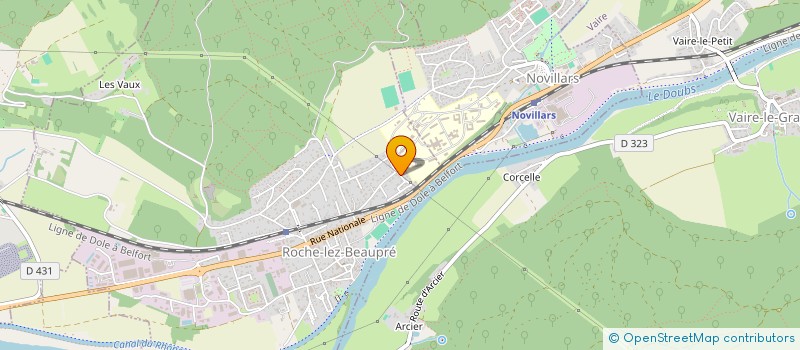 localisation de l'entreprise MONSIEUR YANNICK BAUVAIR  ROCHE-LEZ-BEAUPRE