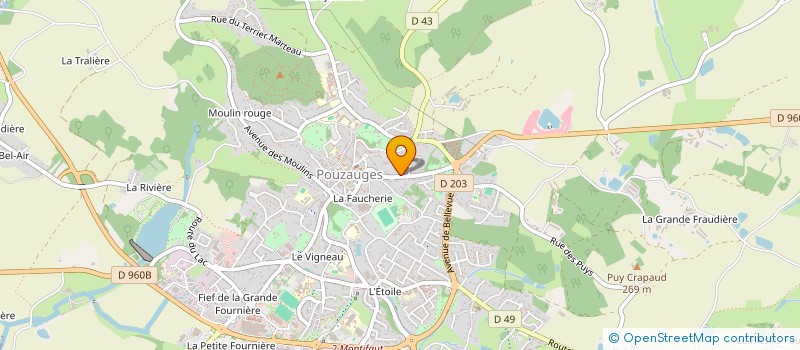 localisation de l'entreprise MONSIEUR YANNICK BELY  POUZAUGES