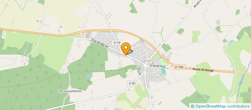 localisation de l'entreprise MONSIEUR YANNICK BENOIST  JARZE VILLAGES