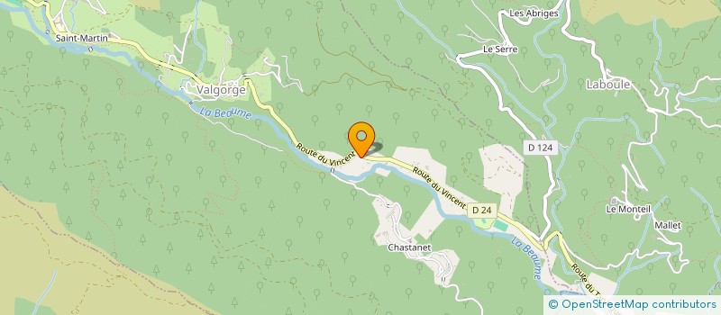 localisation de l'entreprise MONSIEUR YANNICK BERAUD  VALGORGE