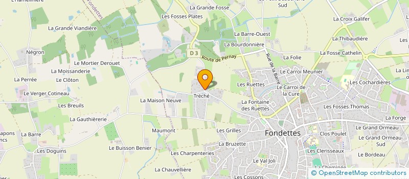 localisation de l'entreprise MONSIEUR YANNICK BERDOT  FONDETTES